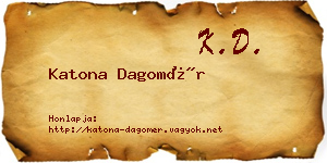 Katona Dagomér névjegykártya